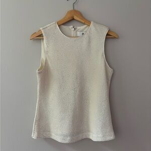 Banana Republic Ivory Sequin Top